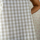 Robe Bretelle Vichy Beige
