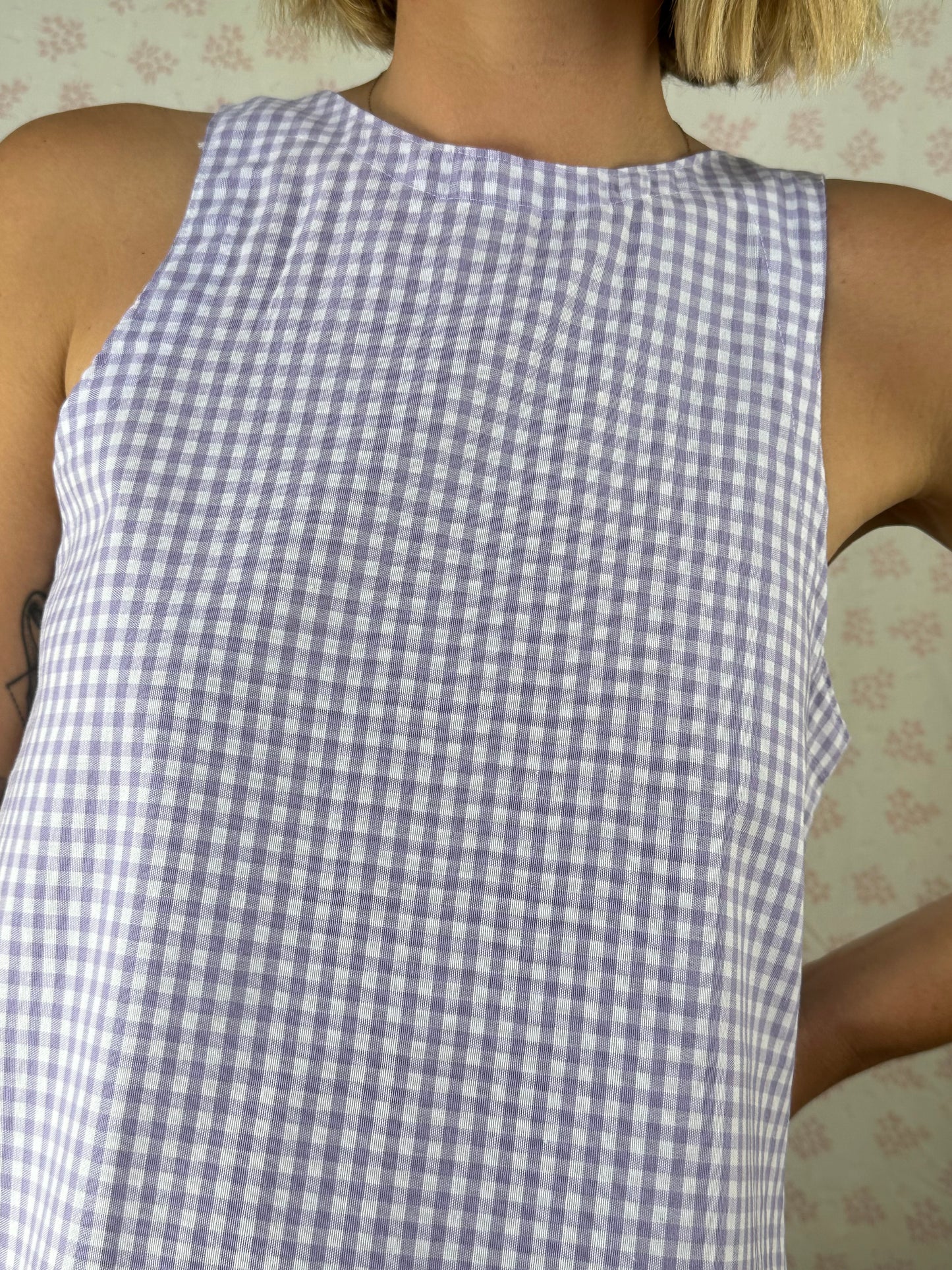 Robe Col Vichy Violet