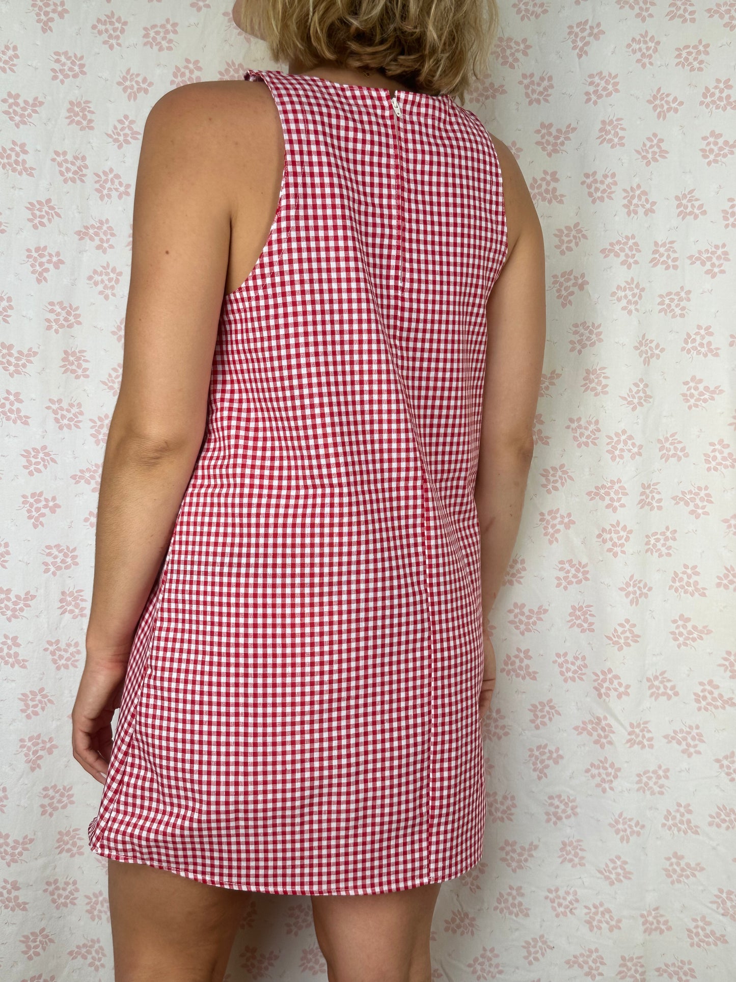 Robe Col Vichy Rouge