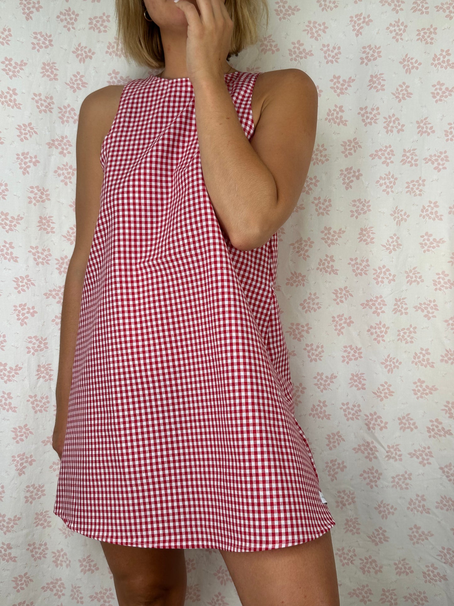 Robe Col Vichy Rouge