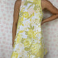 Robe Col Fleurs Vert