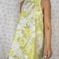 Robe Col Fleurs Vert