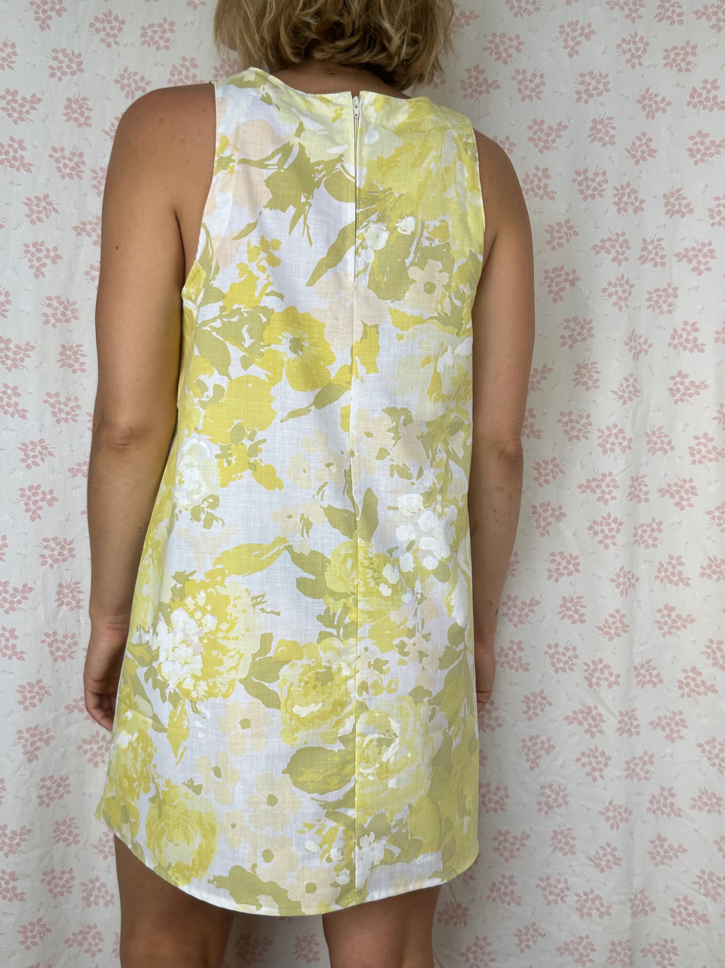 Robe Col Fleurs Vert