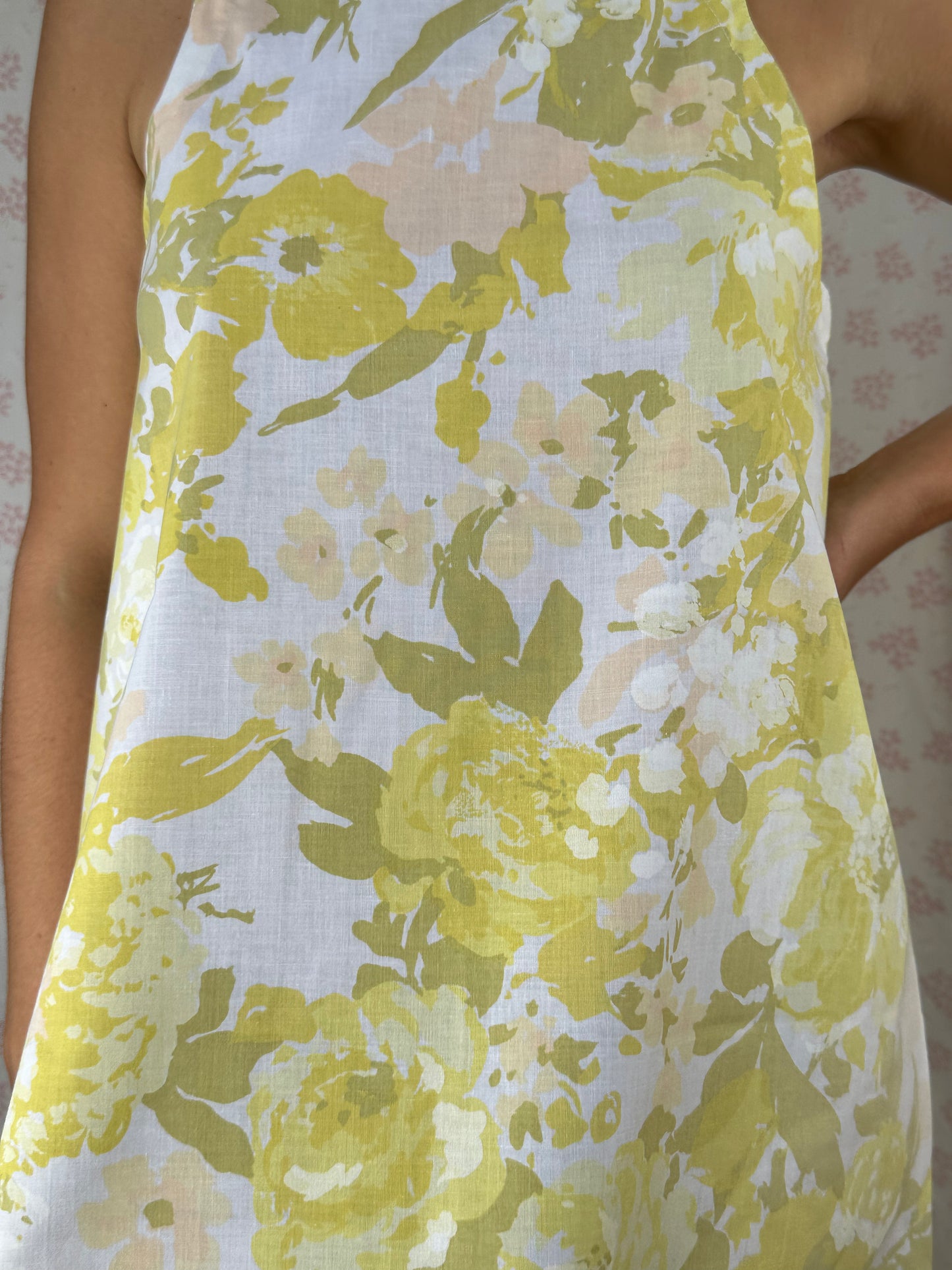 Robe Col Fleurs Vert