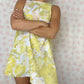Robe Col Fleurs Vert