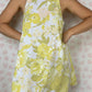 Robe Col Fleurs Vert