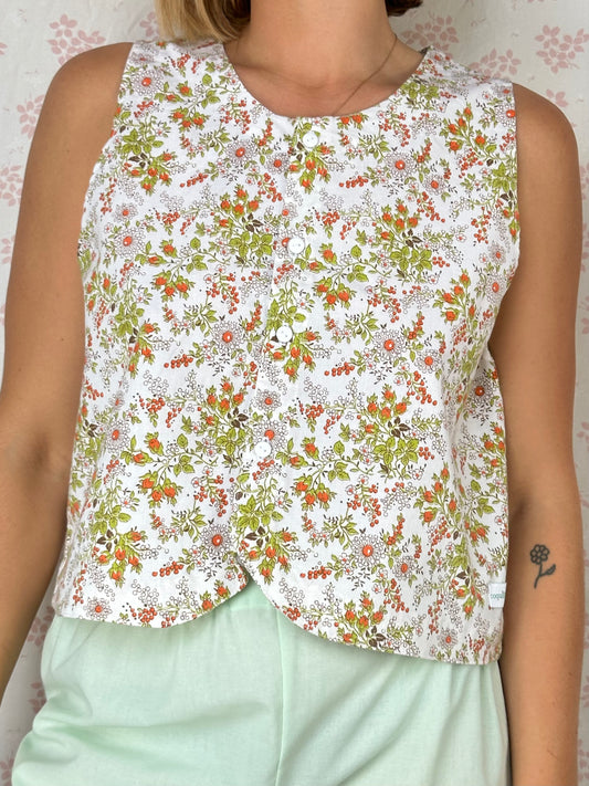 Haut Bouton Fleurs