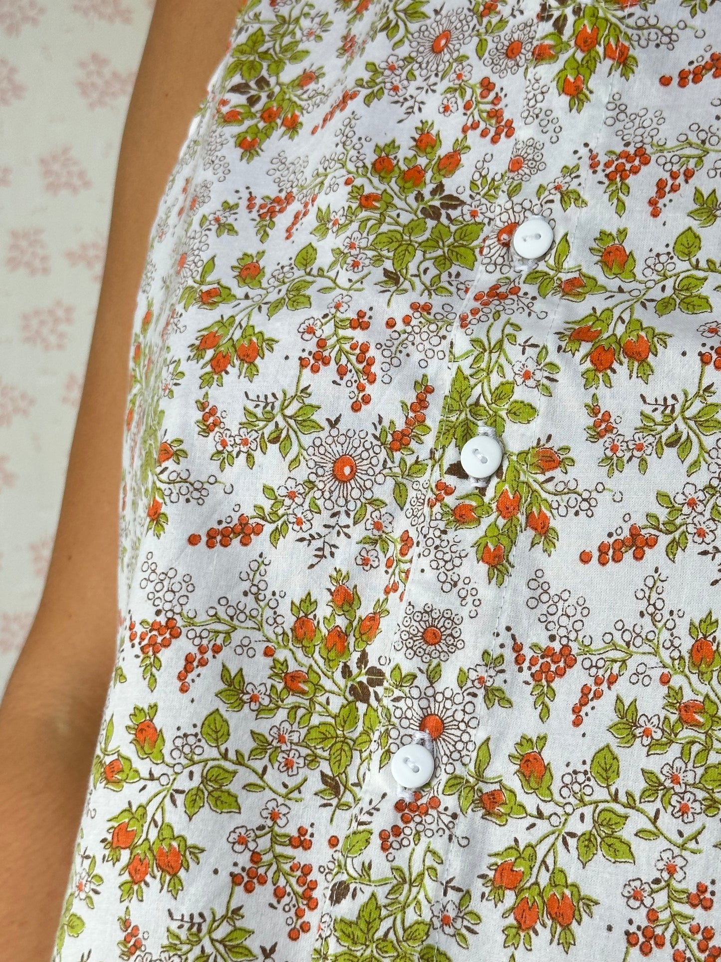 Haut Bouton Fleurs