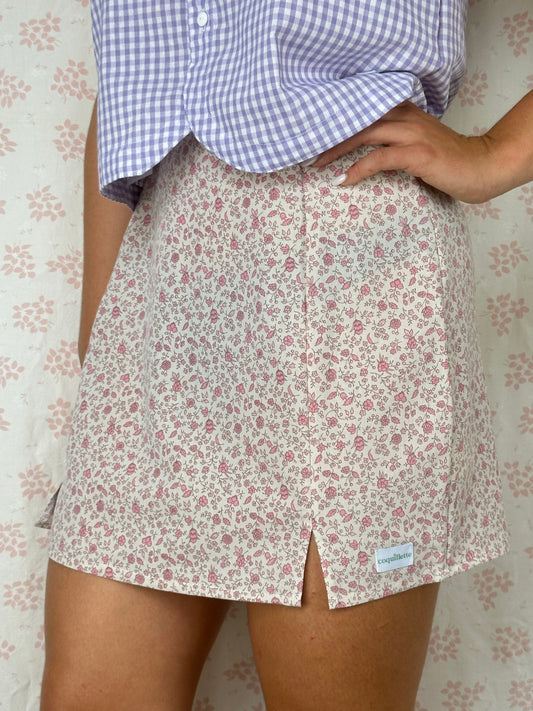 Jupe Fleurs Rose