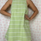 Robe Col Verte Carreaux