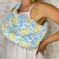 Sac Fleurs bleu jaune