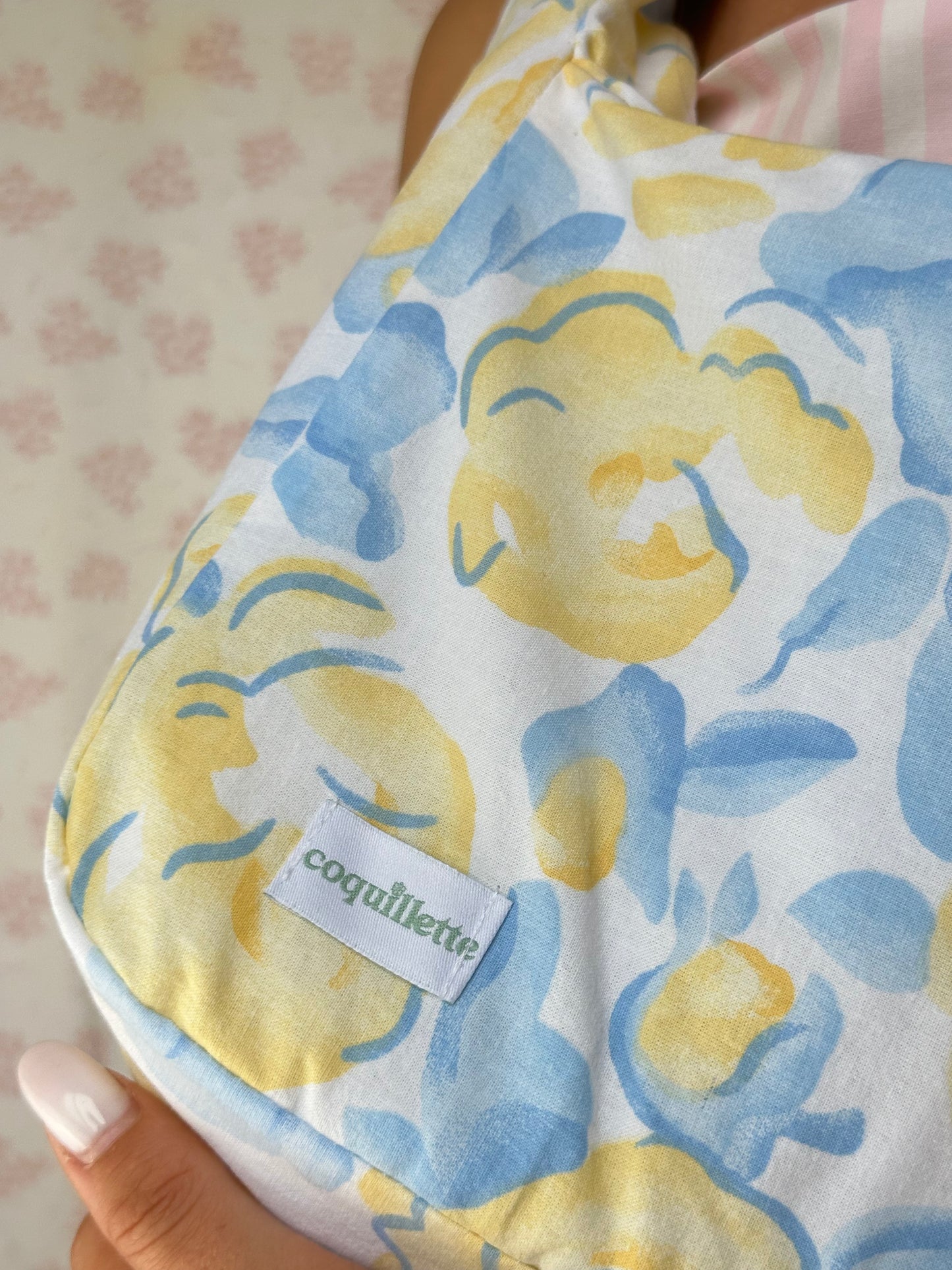 Sac Fleurs bleu jaune
