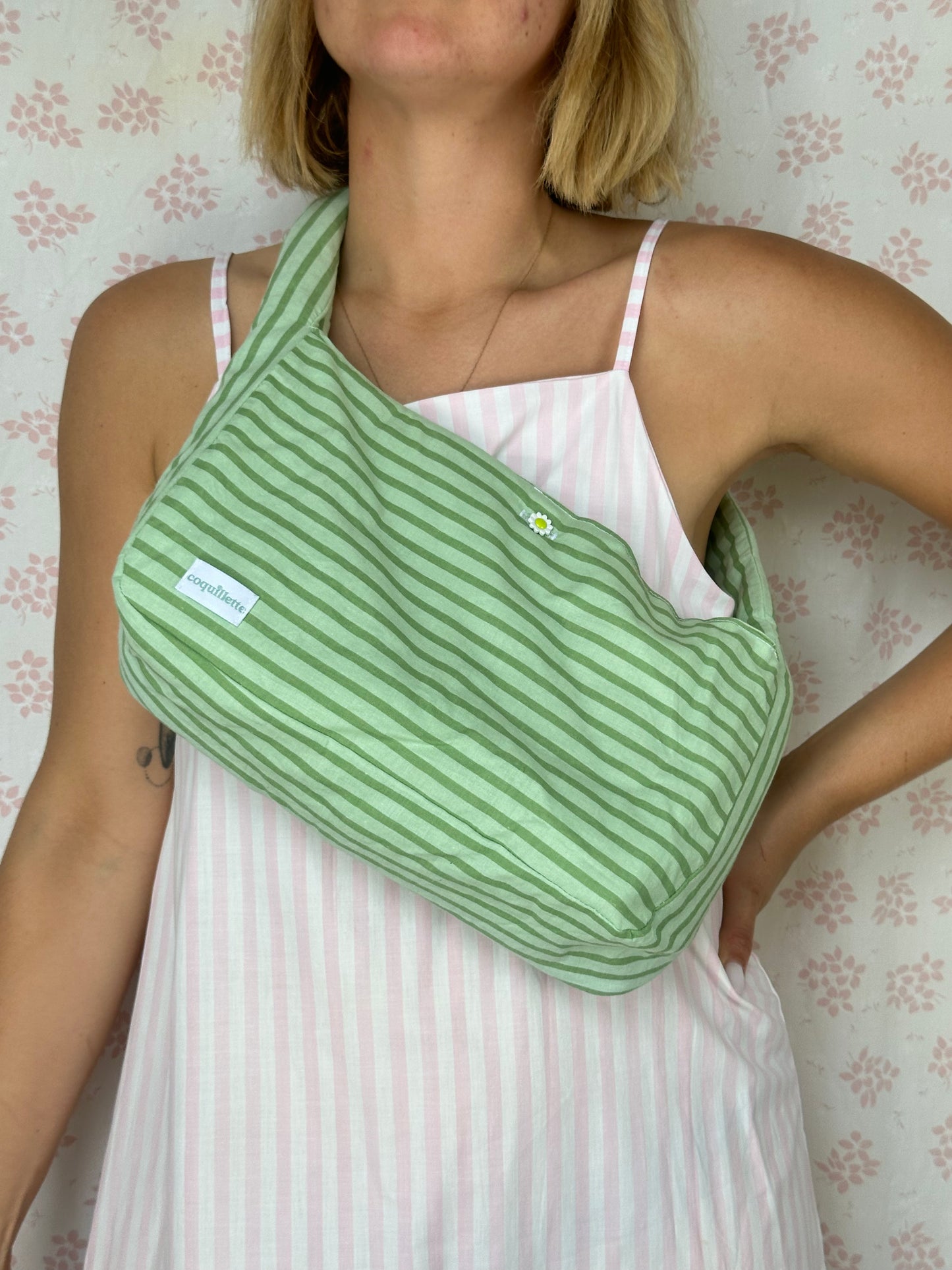 Sac Rayé Vert
