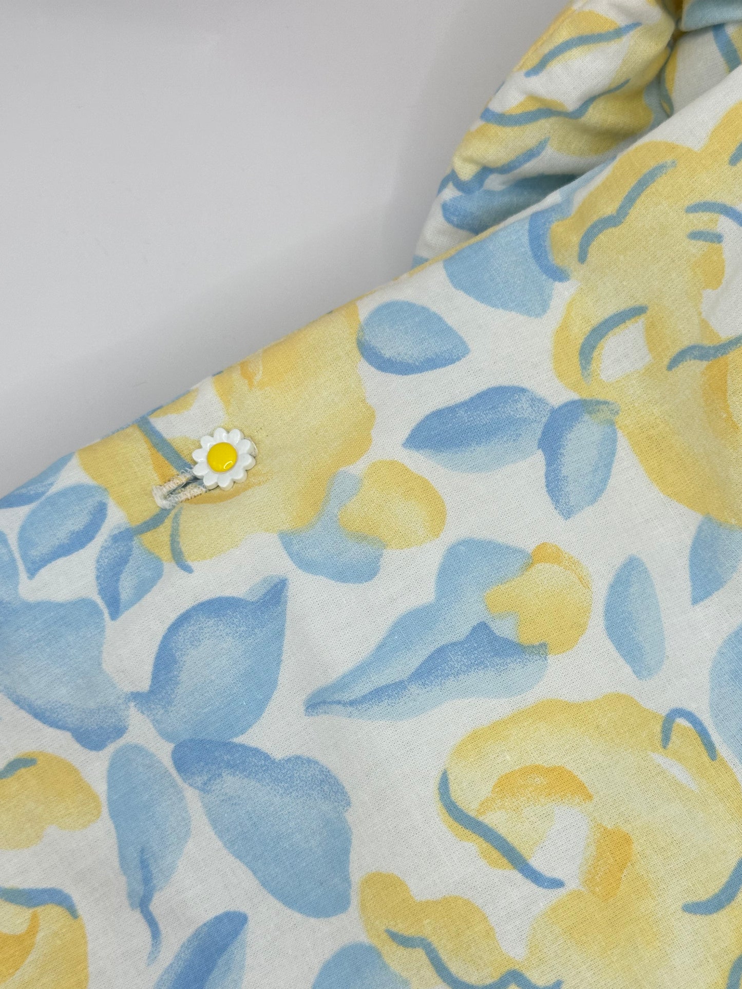 Sac Fleurs bleu jaune