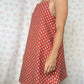Robe Bretelle Rouge Fleurs