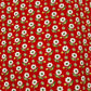 Robe Bretelle Rouge Fleurs