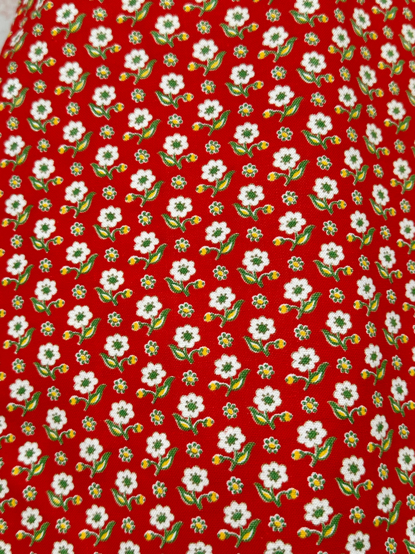 Robe Bretelle Rouge Fleurs