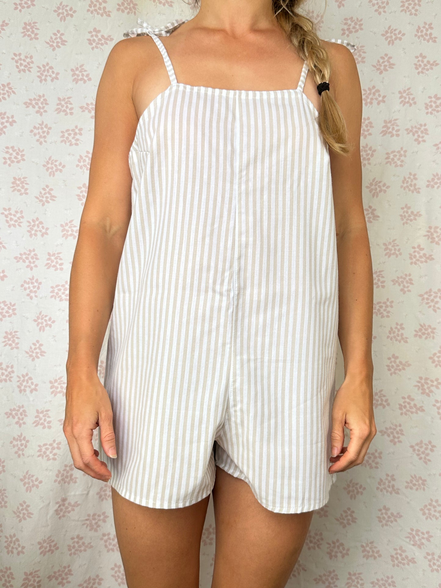 Combishort Rayé Beige