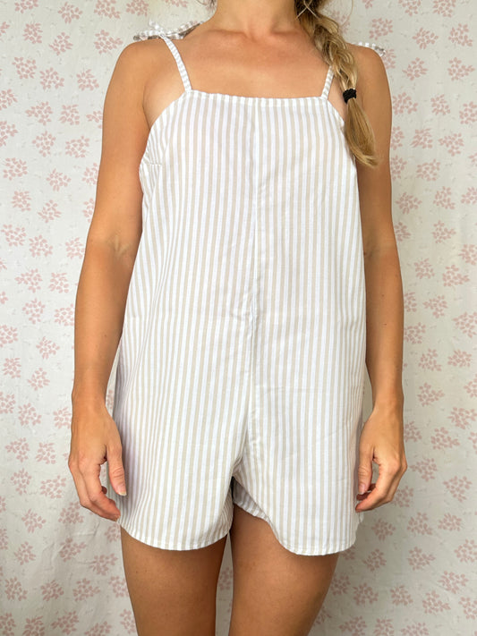Combishort Rayé Beige