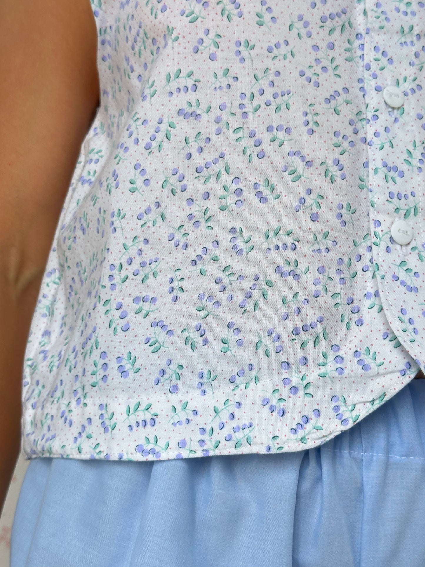Haut Bouton Petite Fleurs
