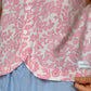 Haut Bouton Fleurs Rose