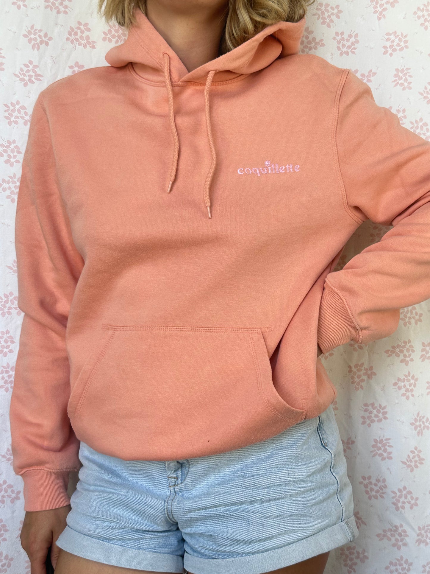 Sweat Capuche Saumon T40