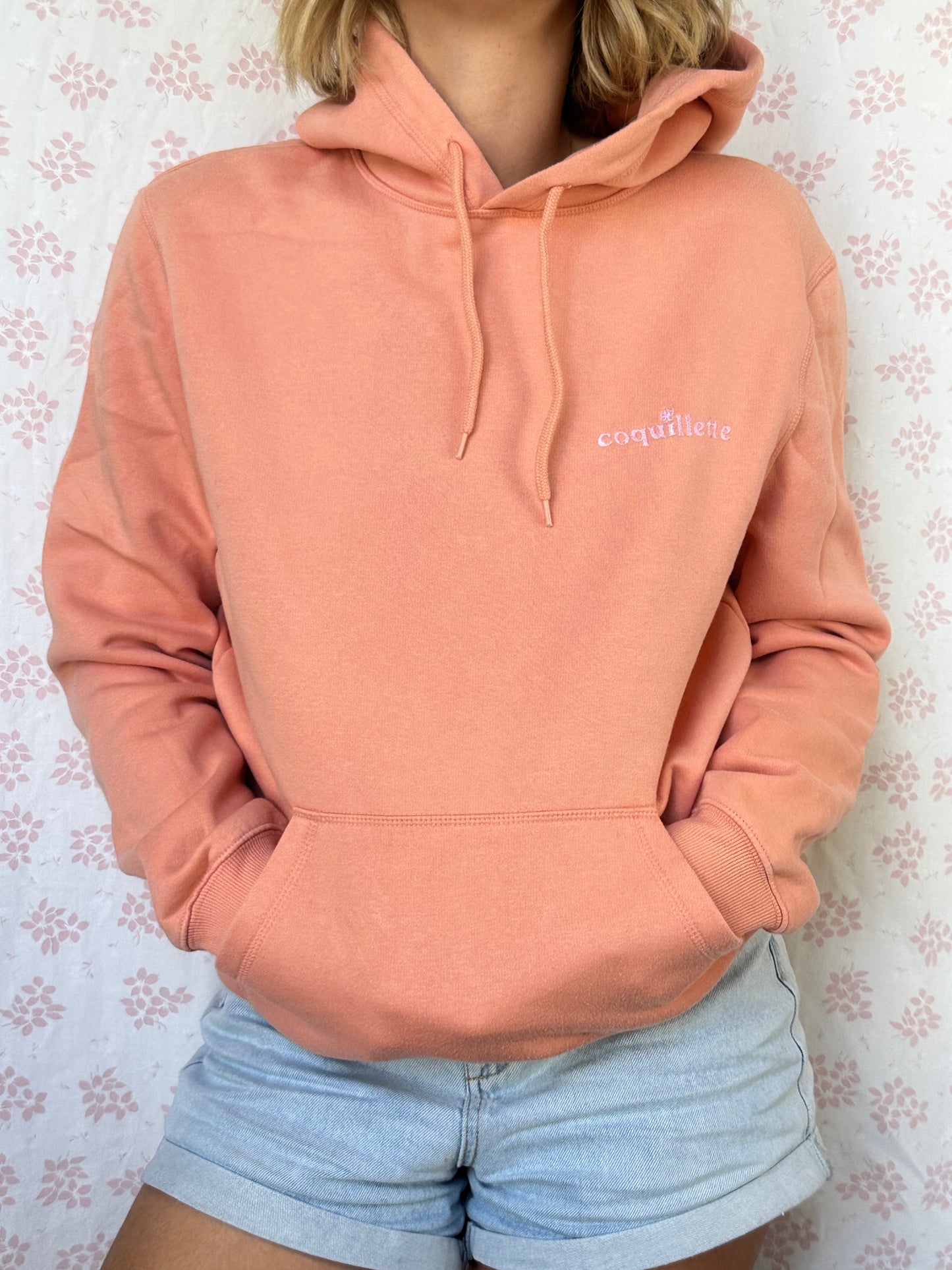 Sweat Capuche Saumon T40