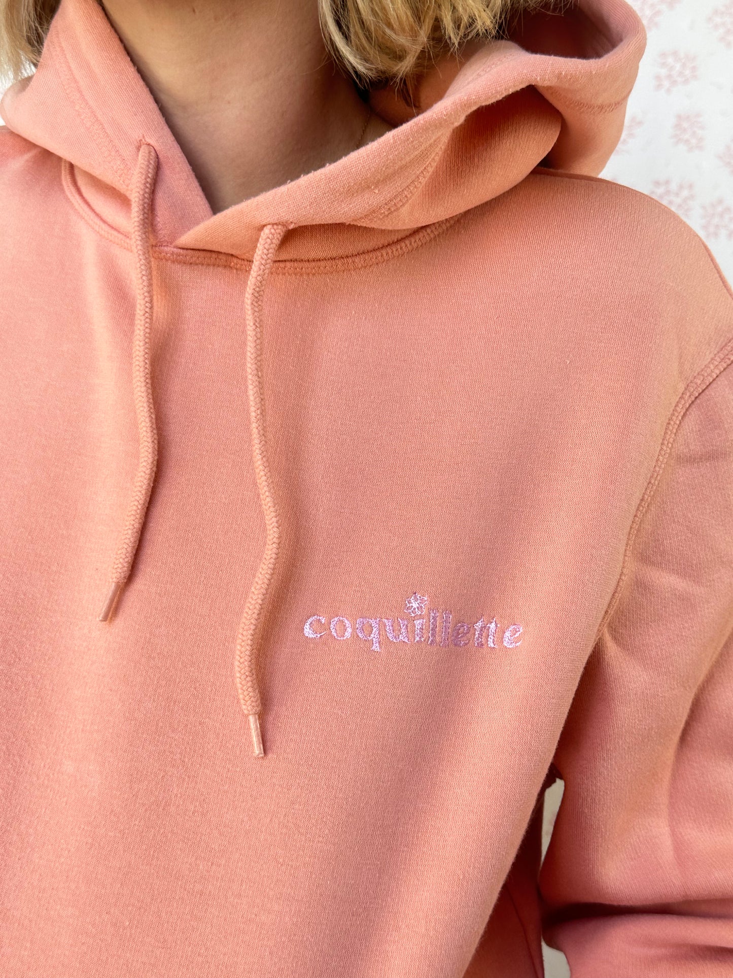 Sweat Capuche Saumon T40