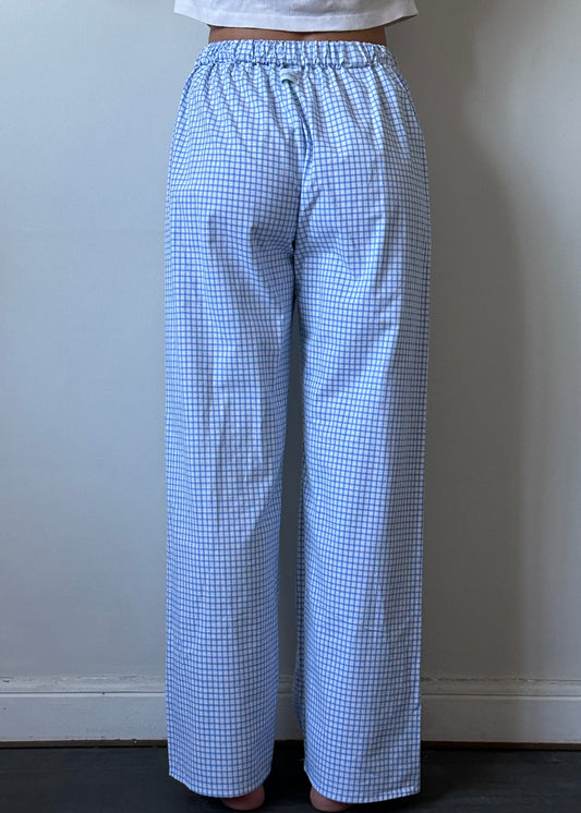 Pantalon Vichy Bleu
