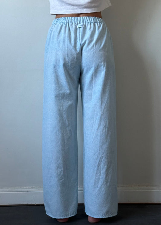 Pantalon Bleu Motif