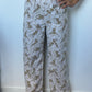 Pantalon Fleurs Beige