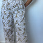 Pantalon Fleurs Beige