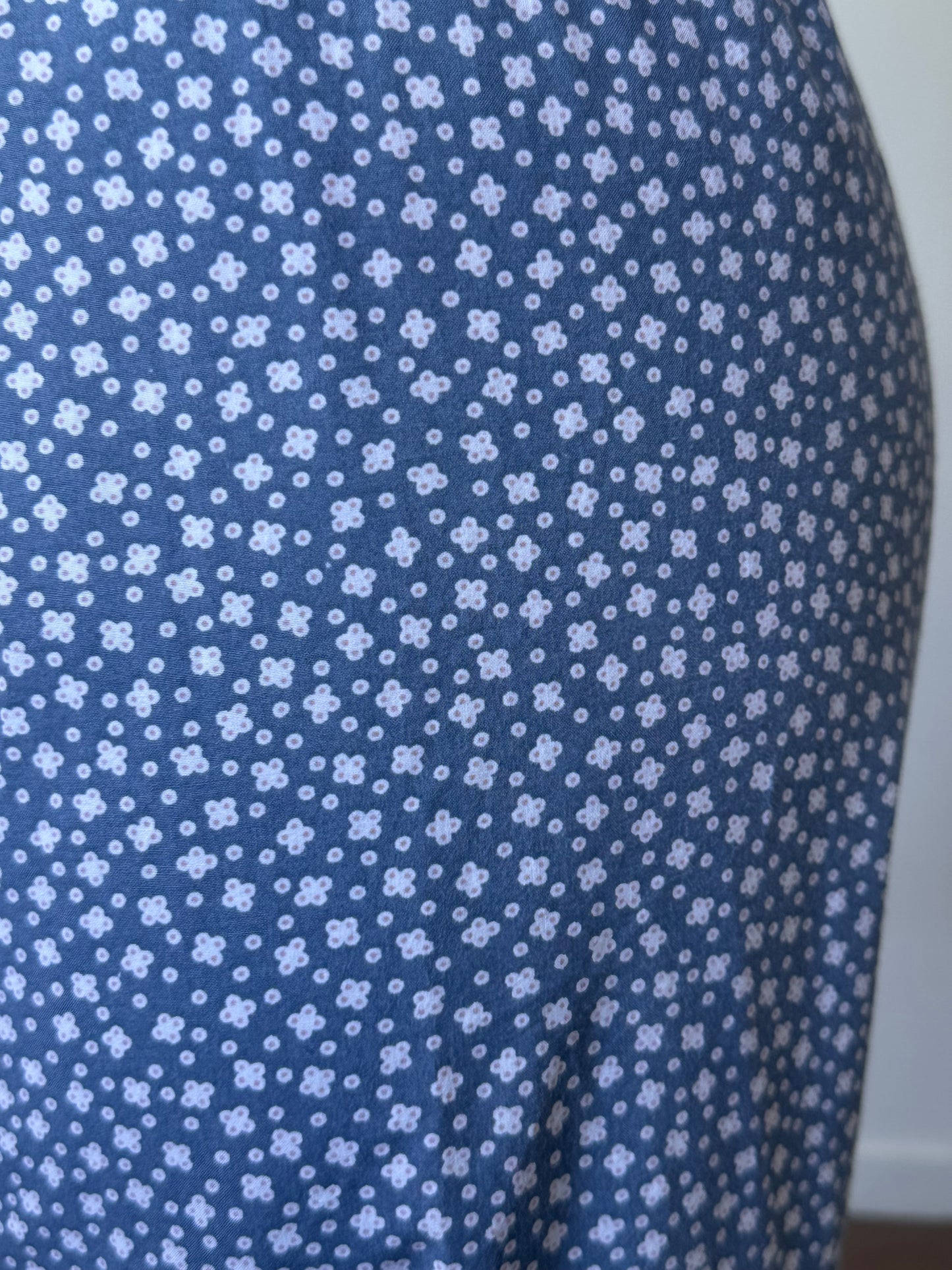 Pantalon Bleu Fleurs