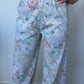 Pantalon Vert Fleurs