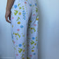 Pantalon Blanc Fleurs