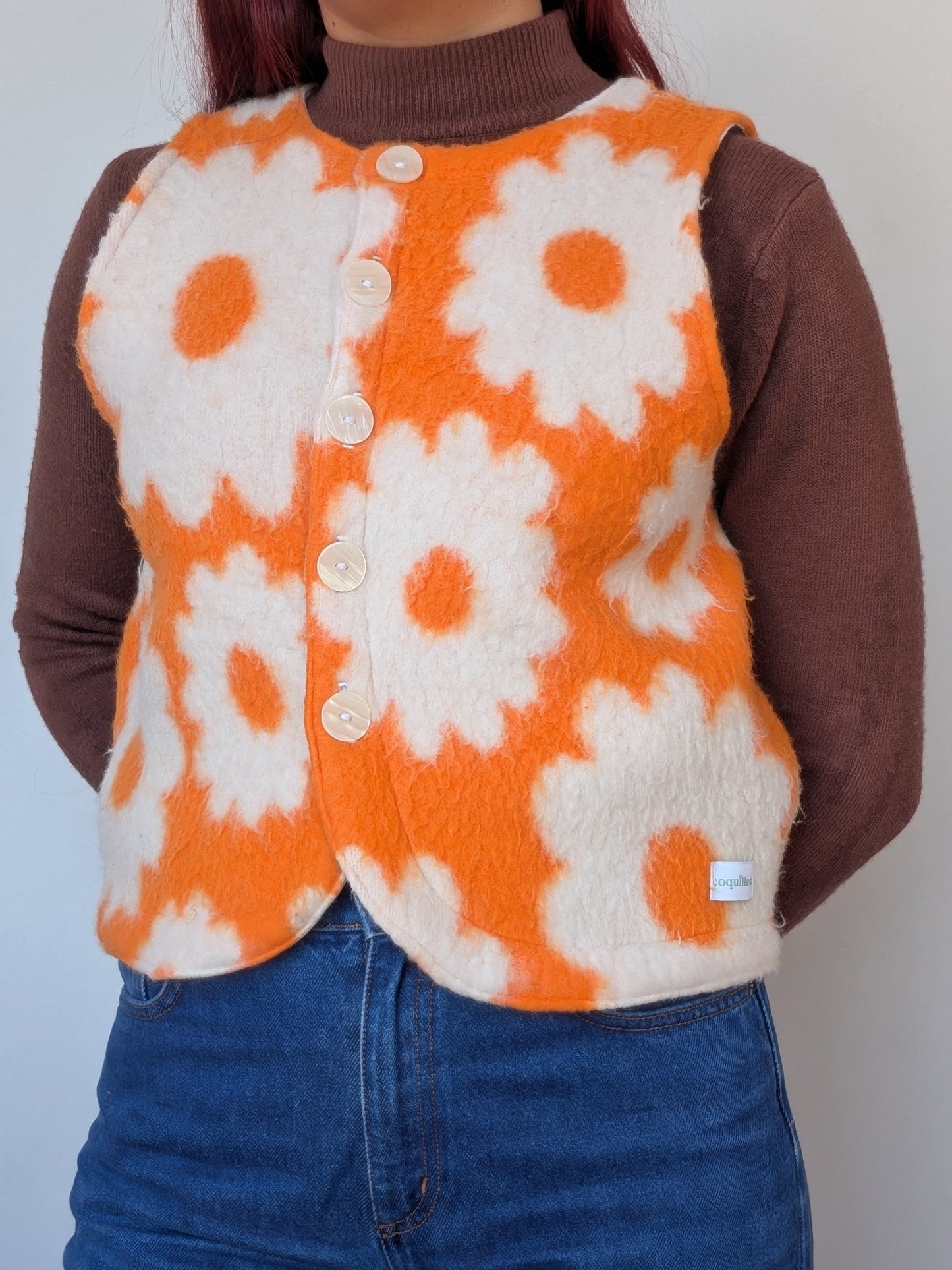 Gilet Bouton Orange T34