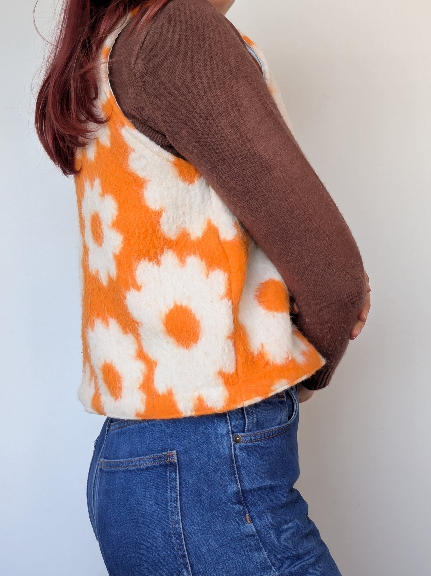 Gilet Bouton Orange T34