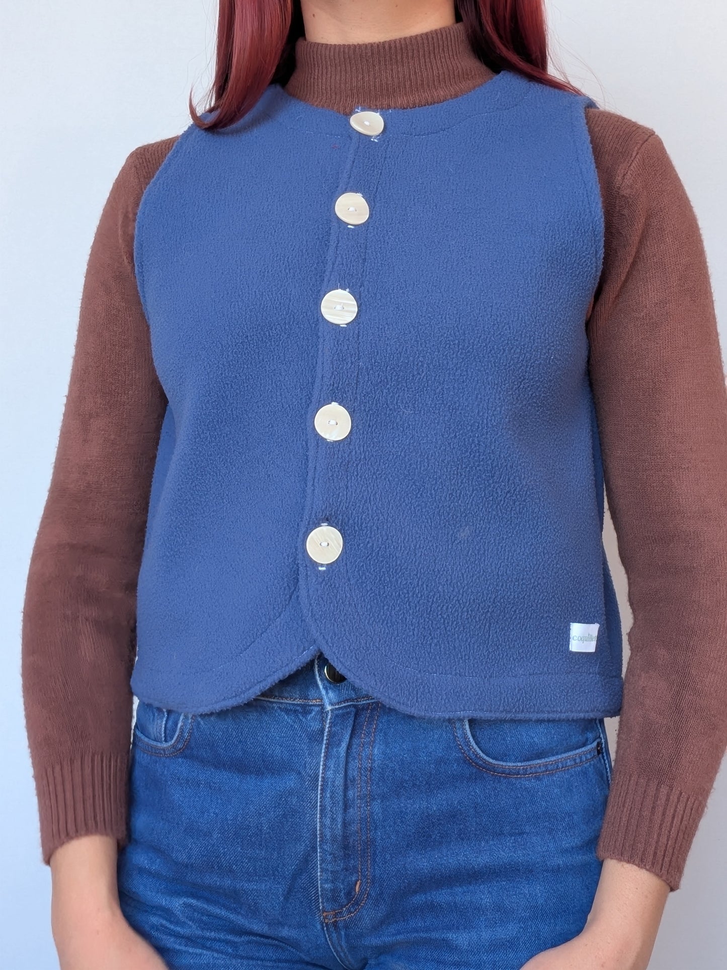 Gilet Bouton Bleu T34