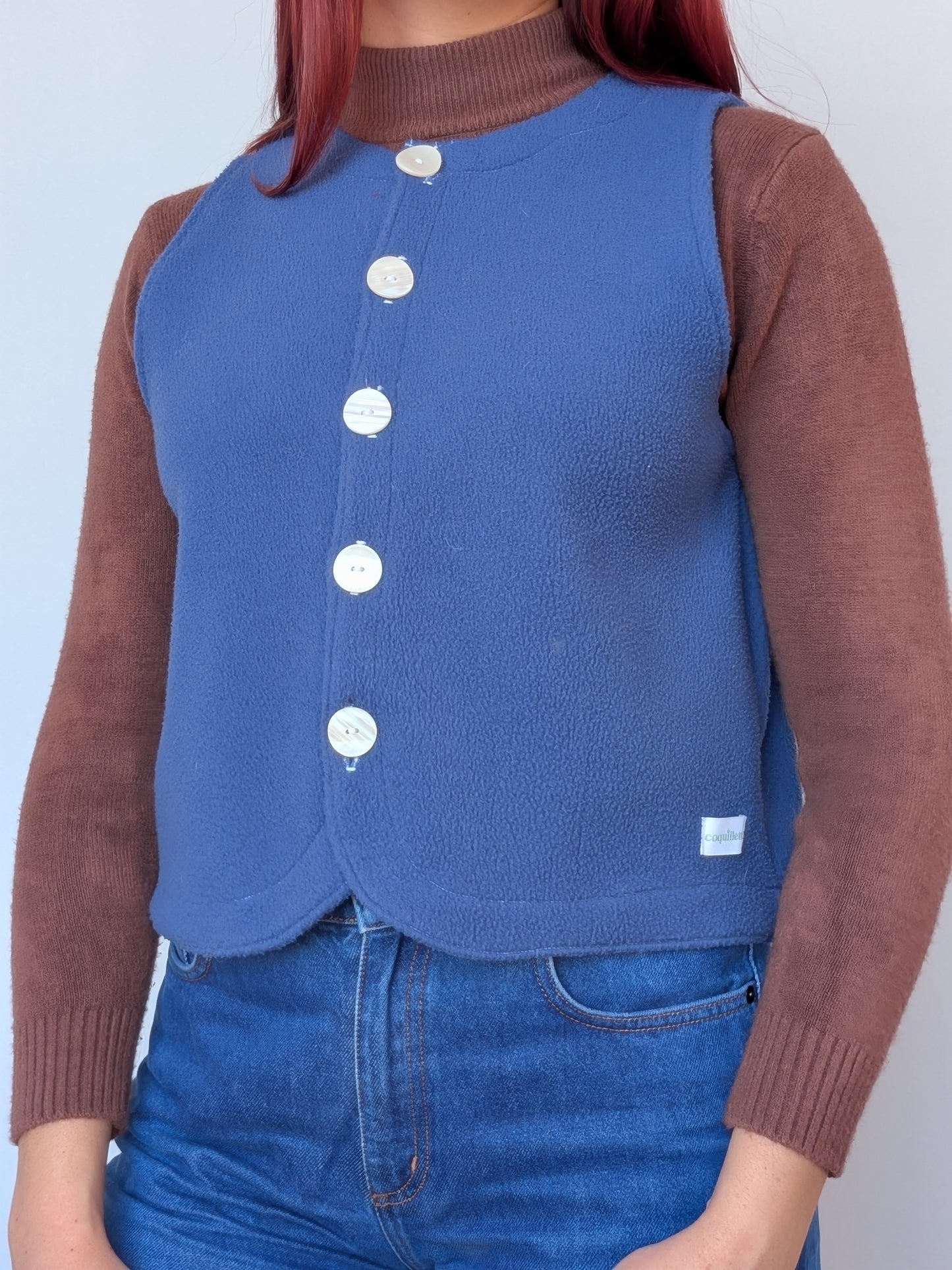 Gilet Bouton Bleu T34