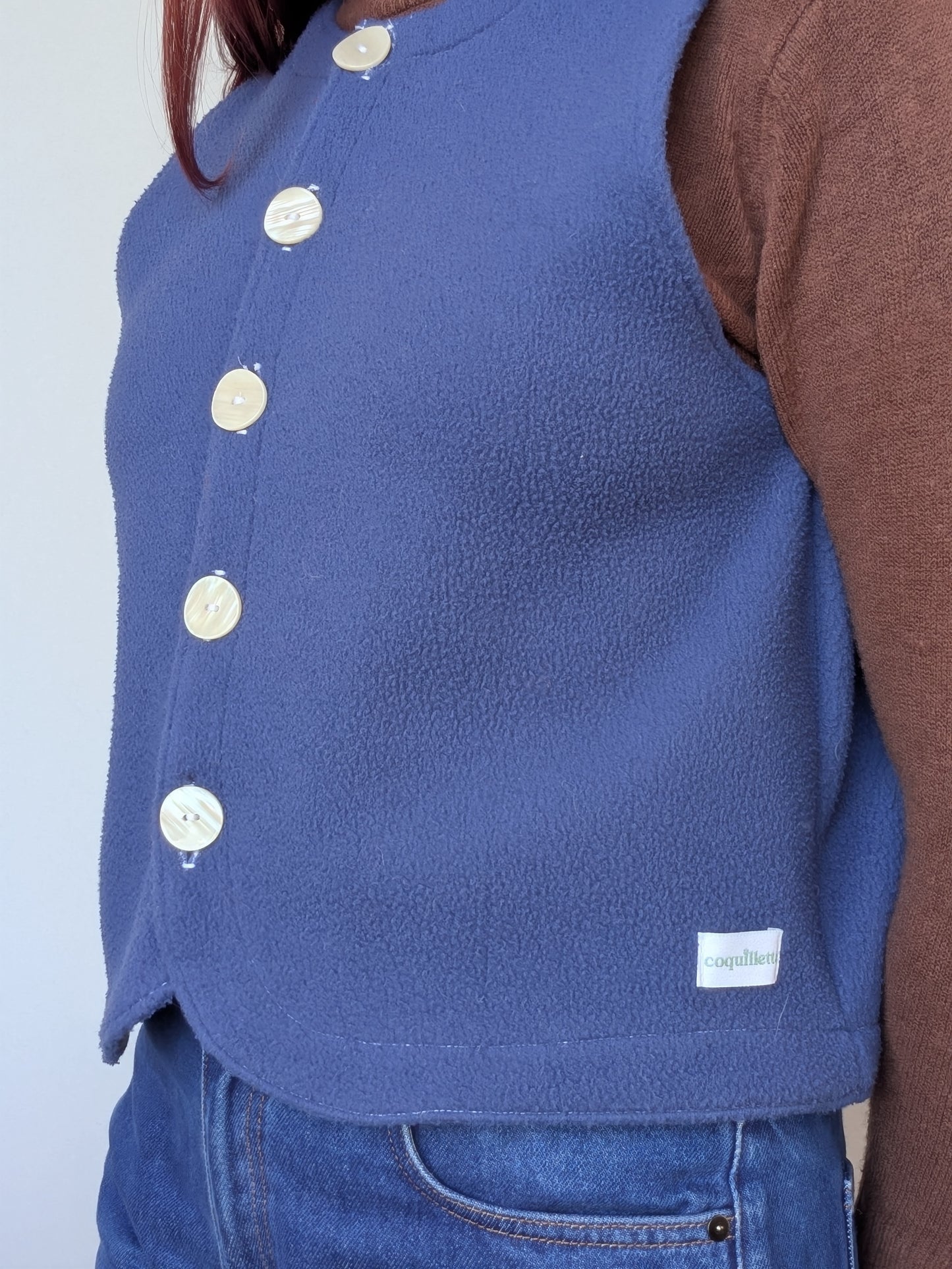 Gilet Bouton Bleu T34