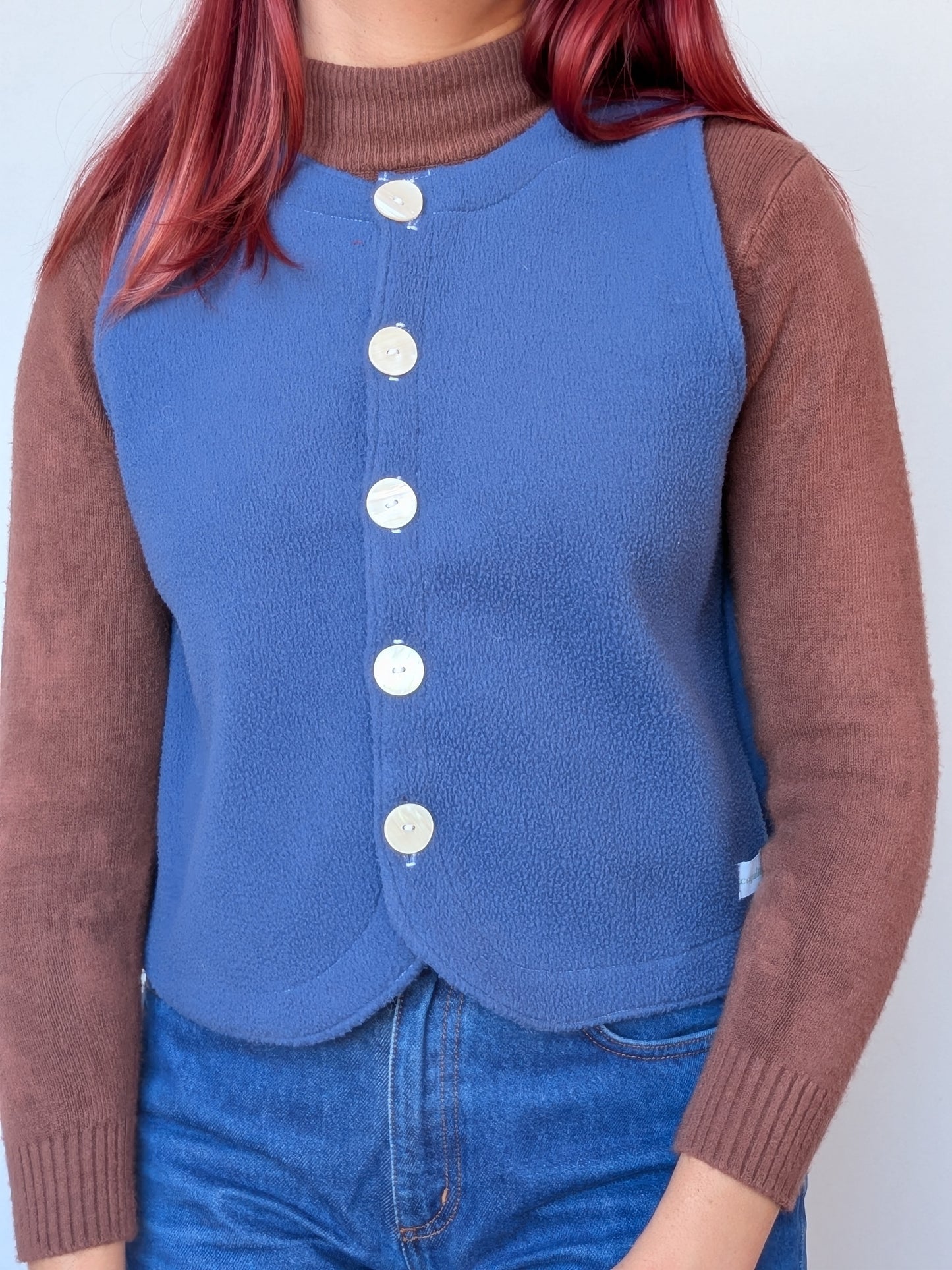 Gilet Bouton Bleu T34