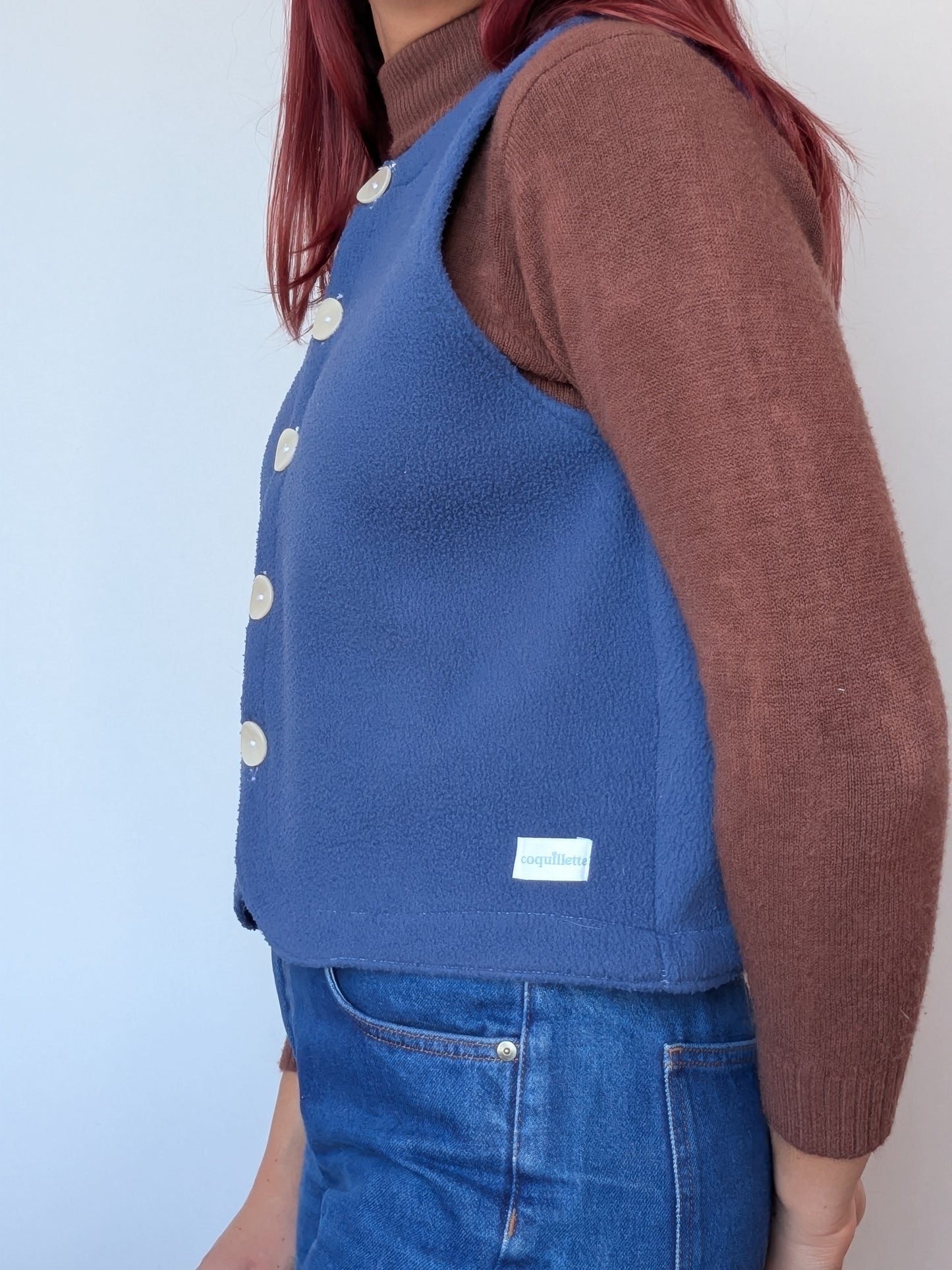 Gilet Bouton Bleu T34