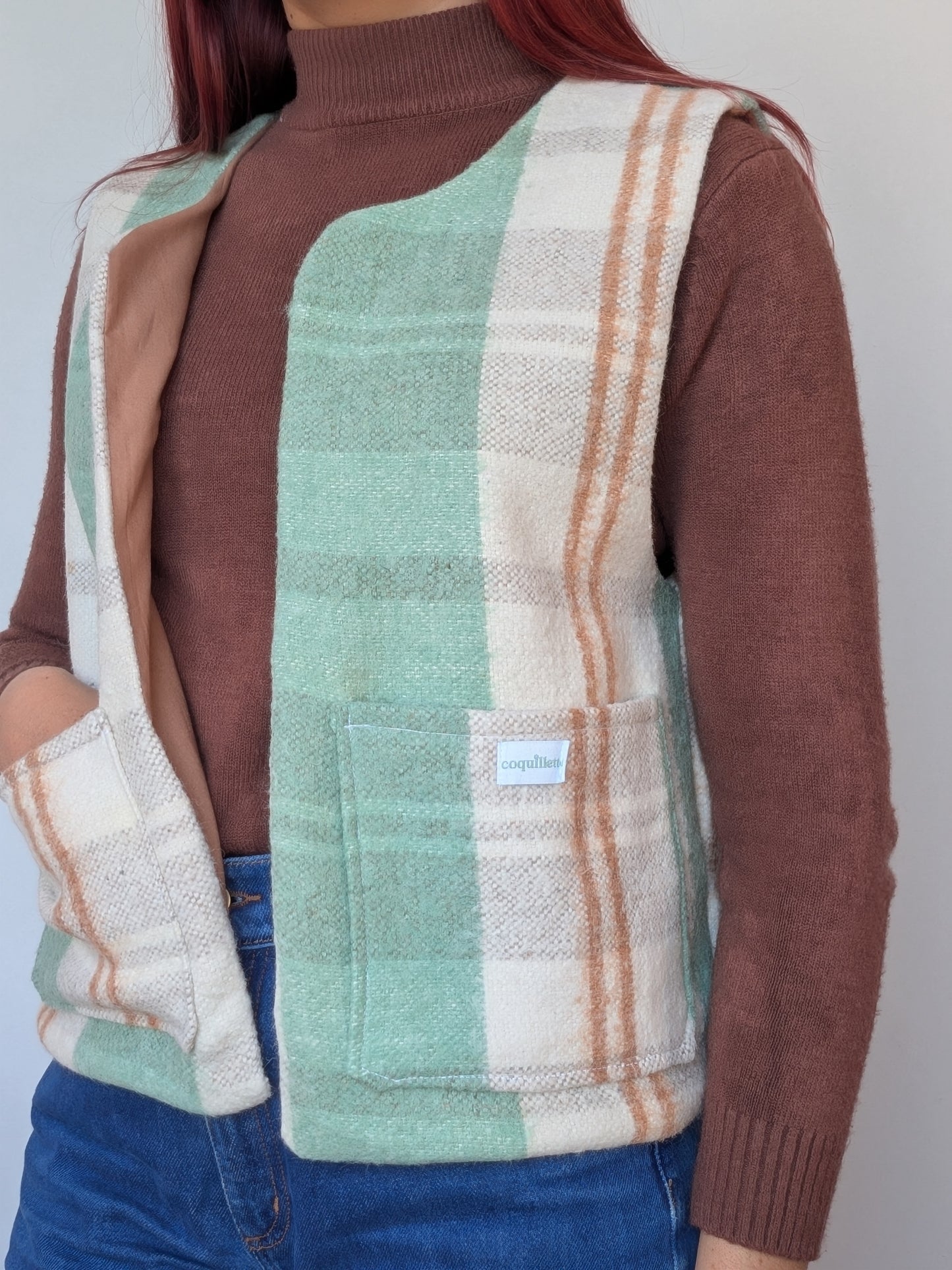 Veste Carreaux Vert T36