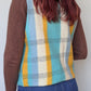 Veste Carreaux Bleu Jaune T36