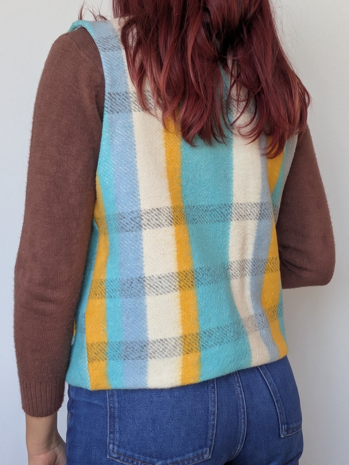 Veste Carreaux Bleu Jaune T36