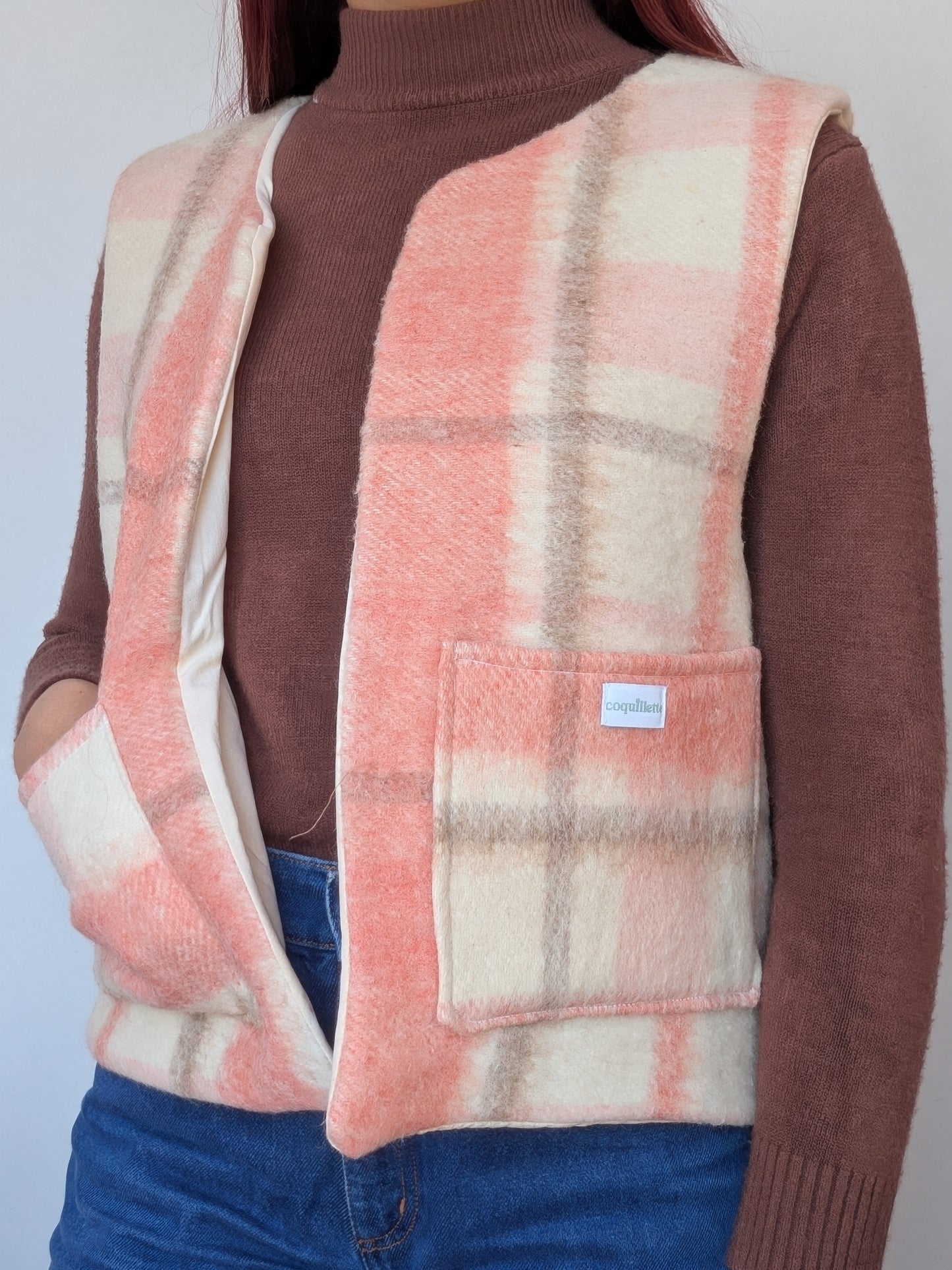 Veste Carreaux Rose T36