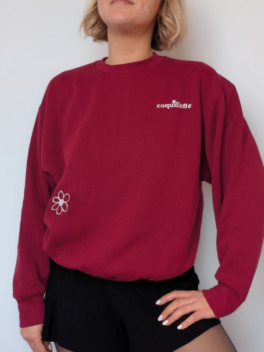 Sweat Rouge foncé  T40