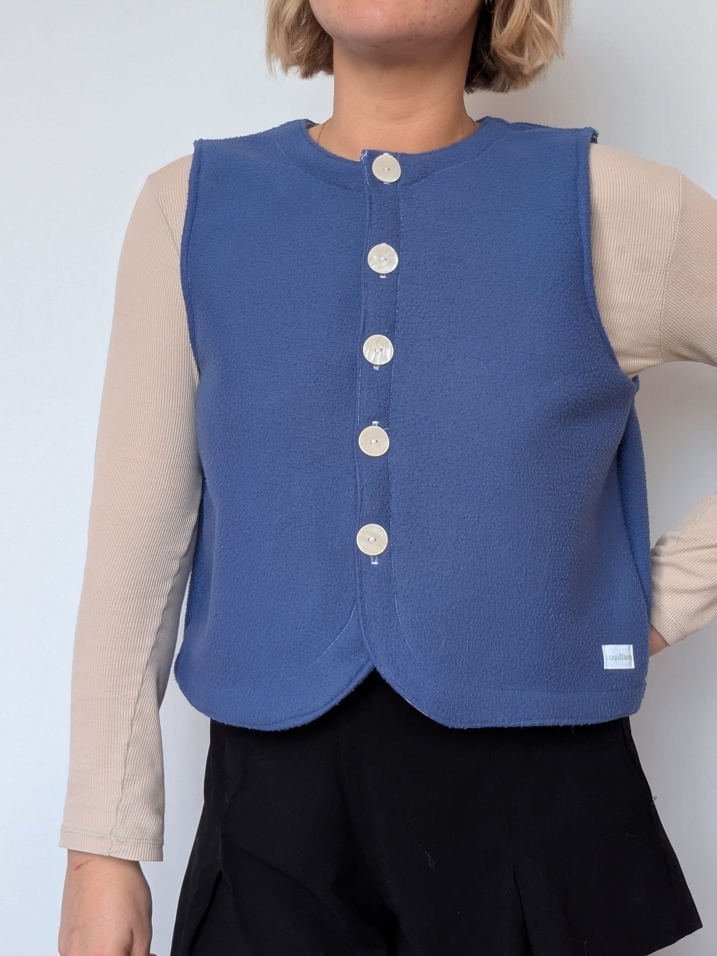 Gilet Bouton Bleu T36/38