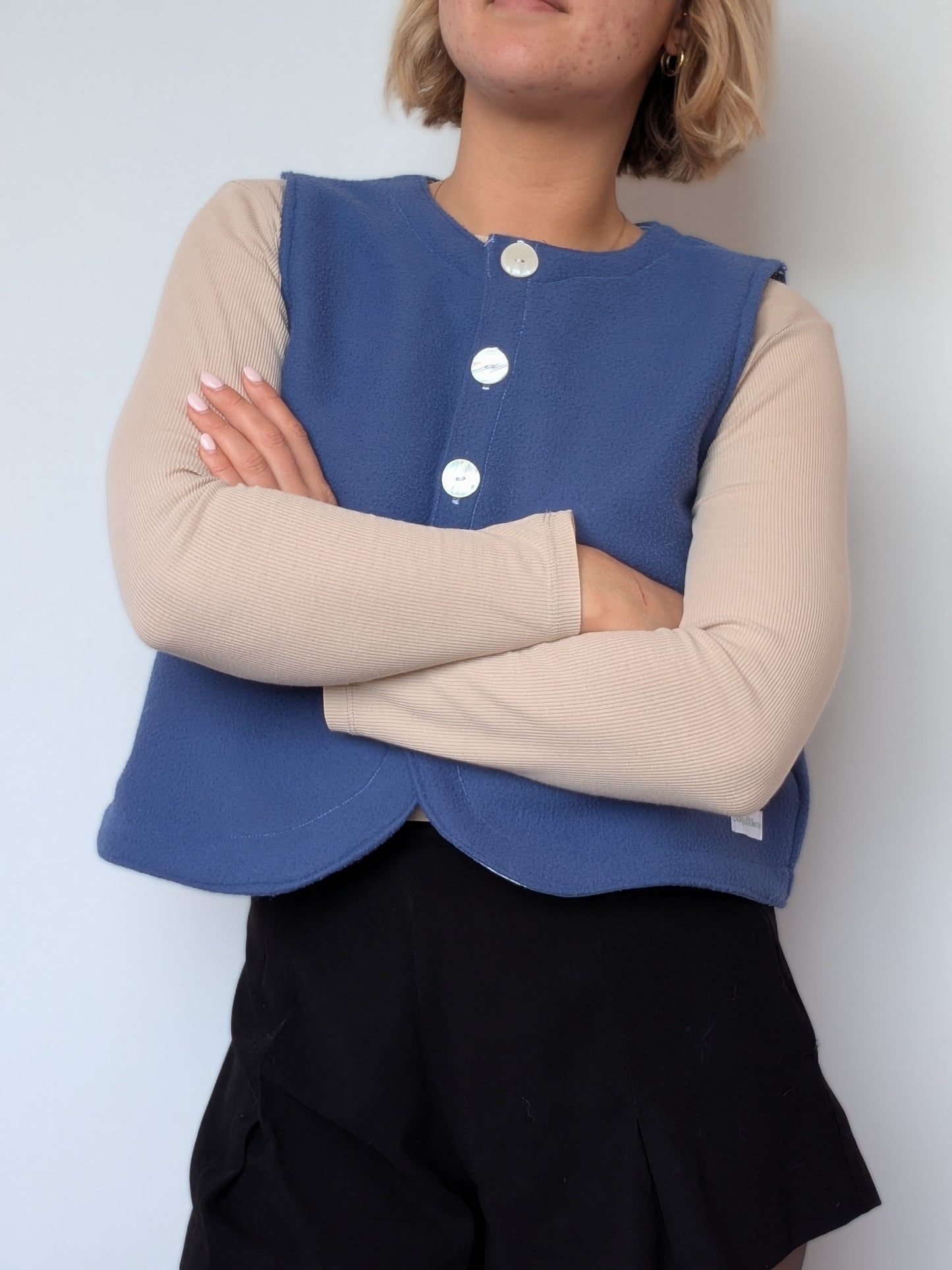 Gilet Bouton Bleu T36/38
