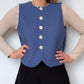 Gilet Bouton Bleu T36/38